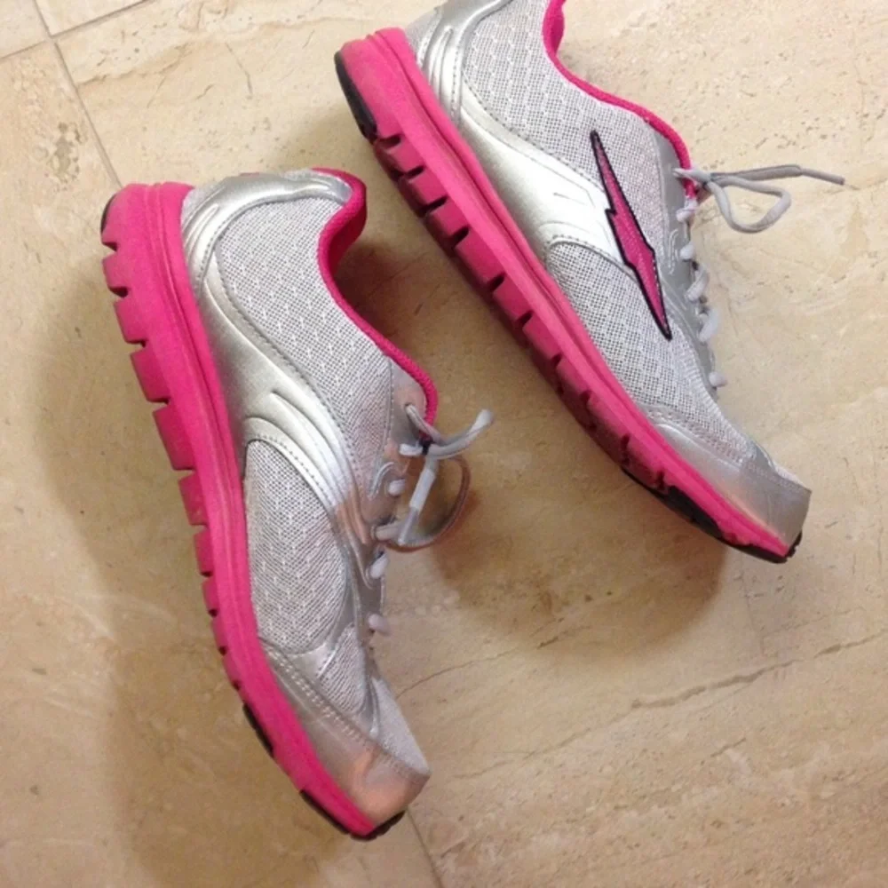 Avia gray and pink sneakers